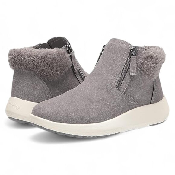 Easy Spirit Womens Elin 3 Faux Leather Double Zipper Ankle Boots - Picture 1 of 5